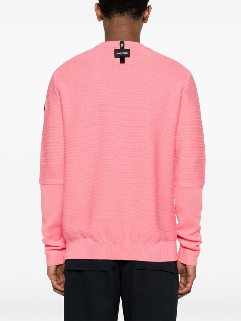 Pink Logo AppliquÃ_x0083_Â© Cotton Jumper