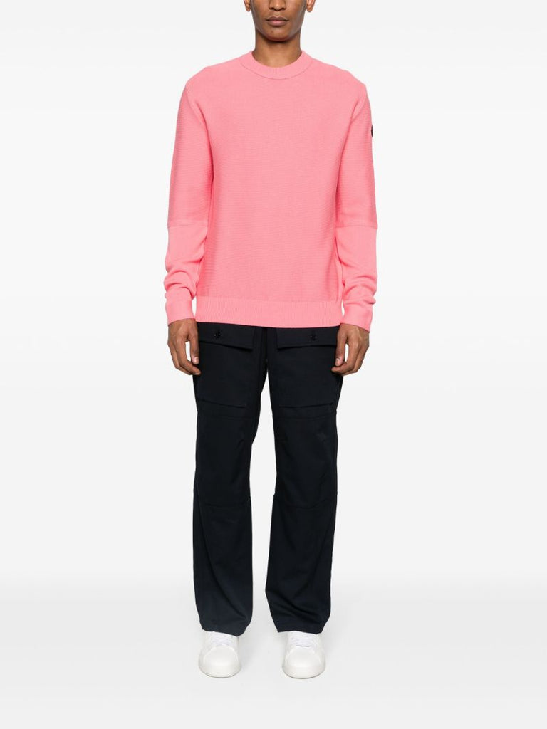 Pink Logo AppliquÃ_x0083_Â© Cotton Jumper