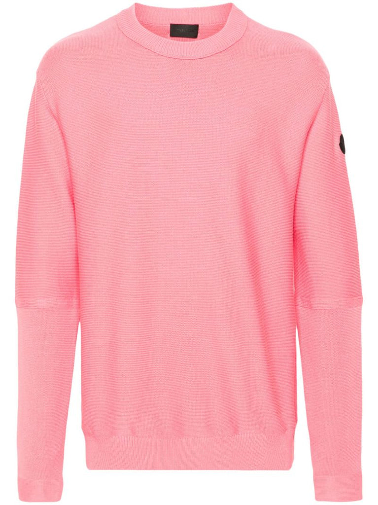 Pink Logo AppliquÃ_x0083_Â© Cotton Jumper