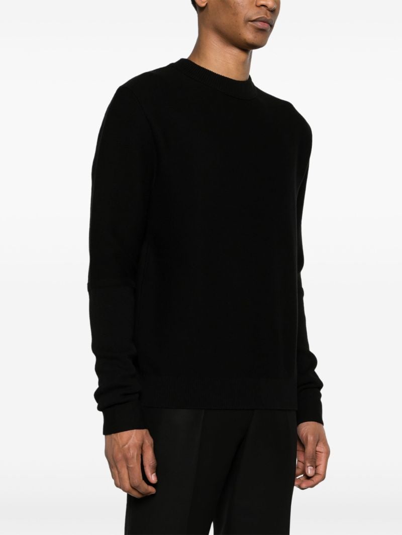 Black Logo AppliquÃ_x0083_Â© Cotton Jumper