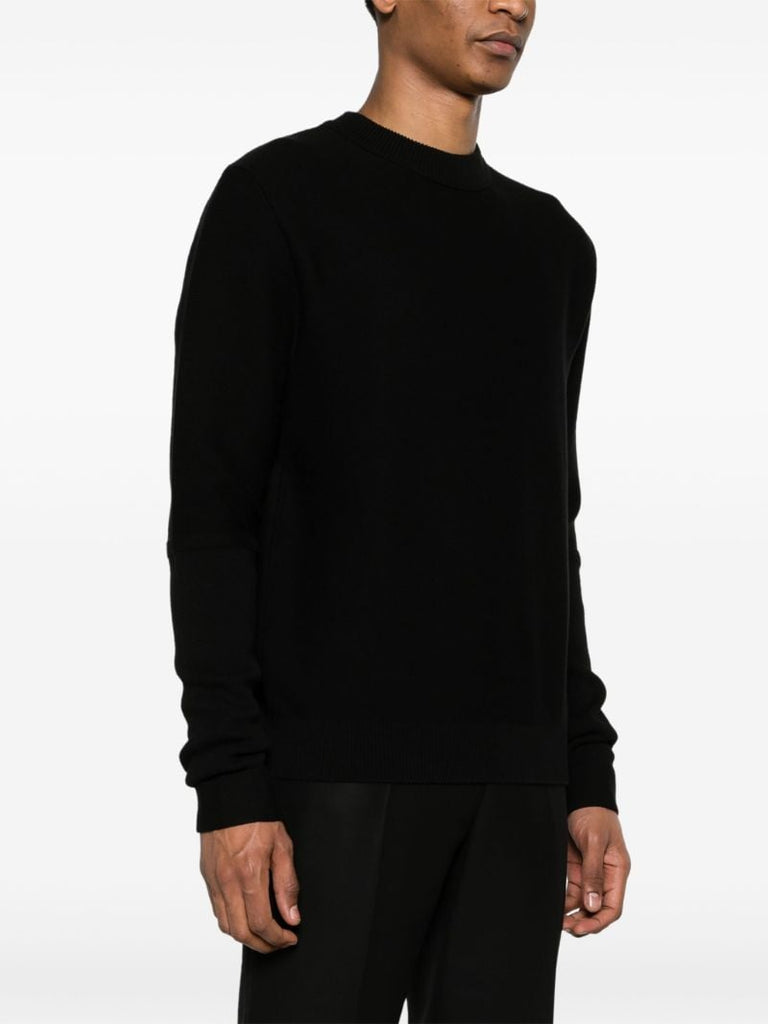 Black Logo AppliquÃ_x0083_Â© Cotton Jumper