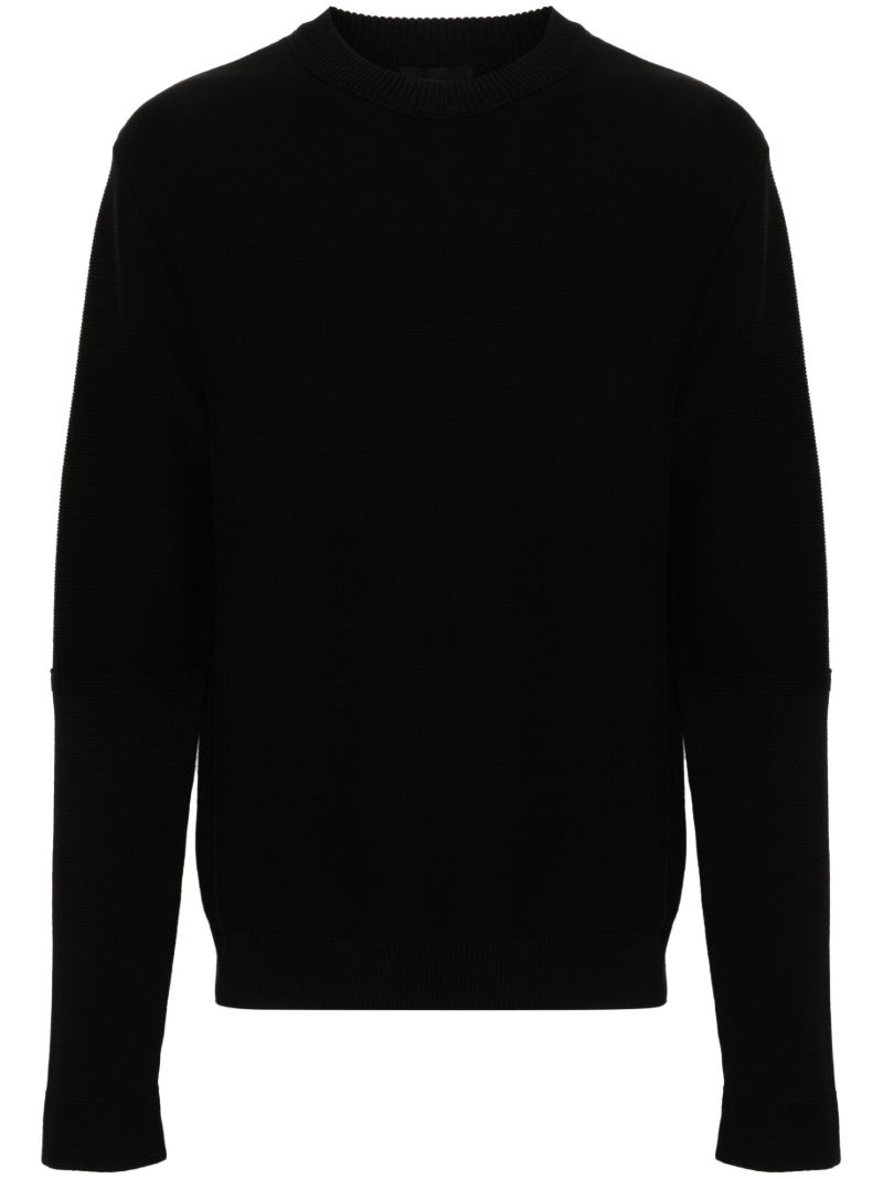 Black Logo AppliquÃ_x0083_Â© Cotton Jumper