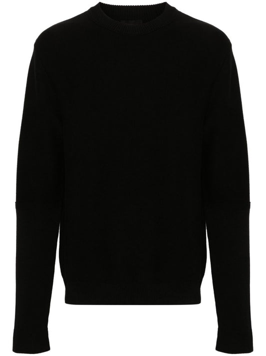 Black Logo AppliquÃ_x0083_Â© Cotton Jumper