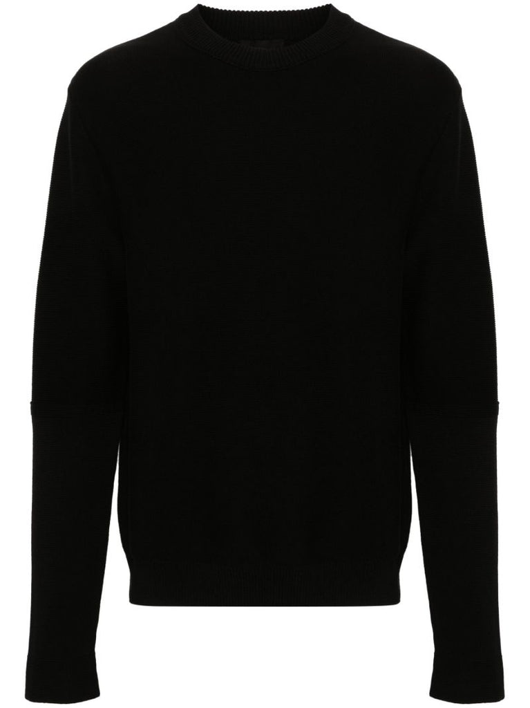 Black Logo AppliquÃ_x0083_Â© Cotton Jumper