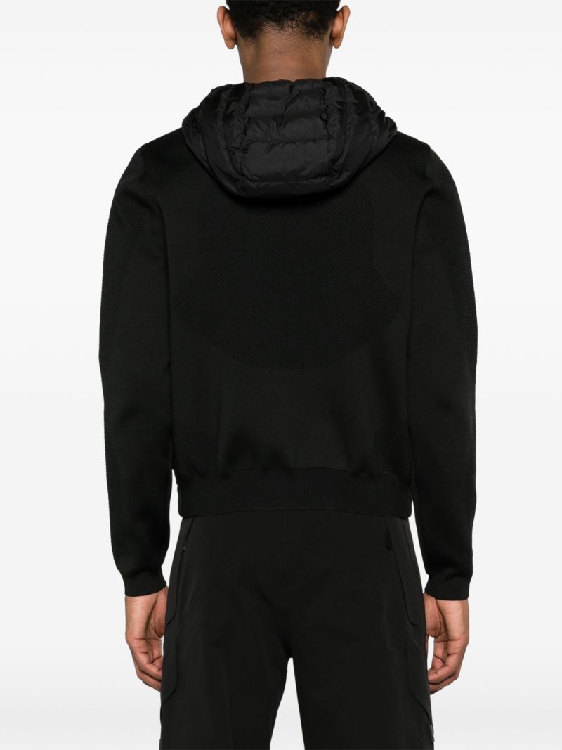 Black Knit-sleeves Puffer Jacket