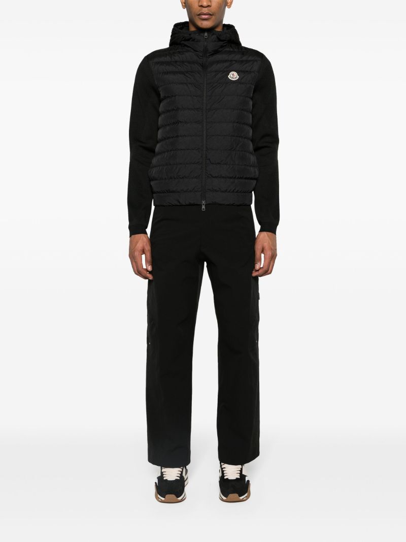 Black Knit-sleeves Puffer Jacket