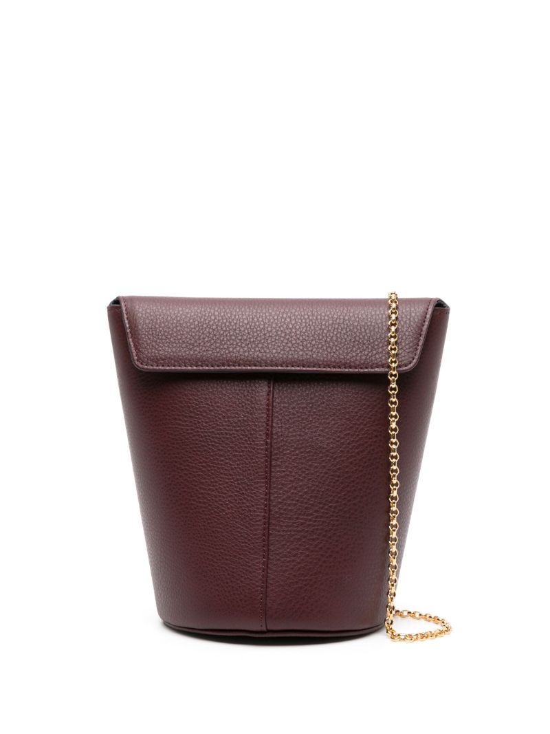 Red Olive Leather Bucket Bag