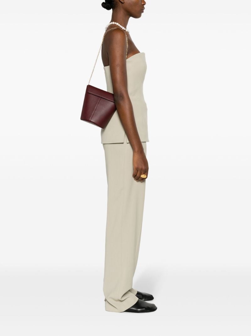 Red Olive Leather Bucket Bag