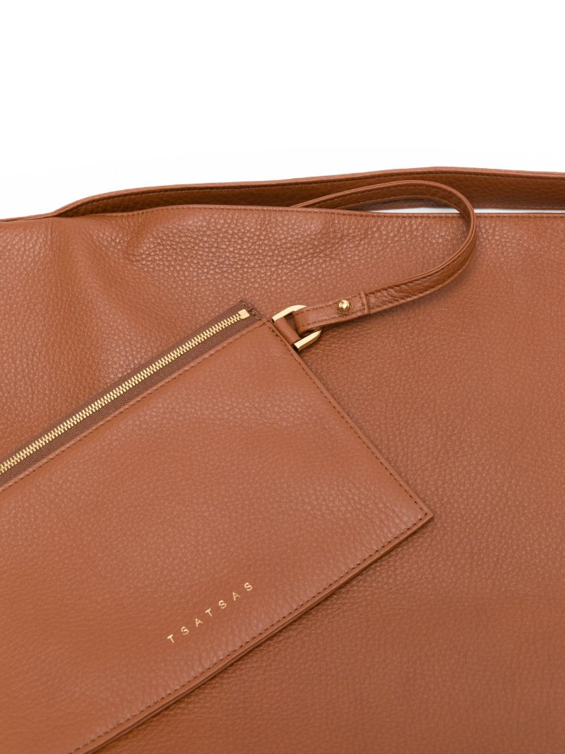 Brown Nathan Leather Shoulder Bag