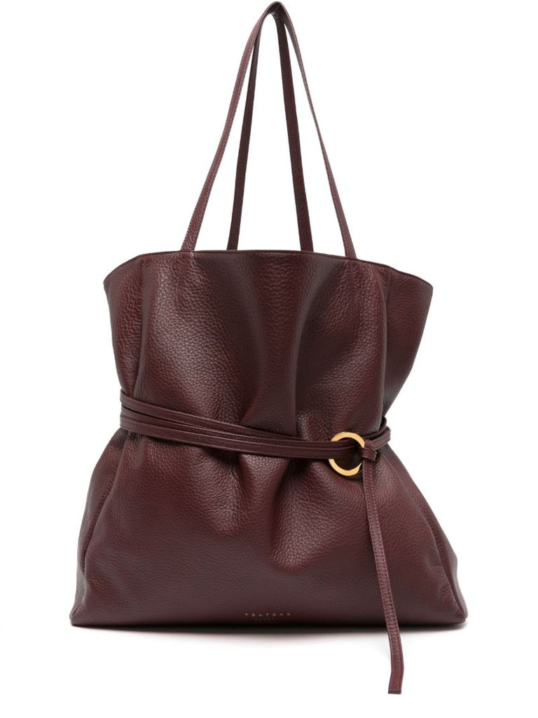Red Anis Leather Tote Bag