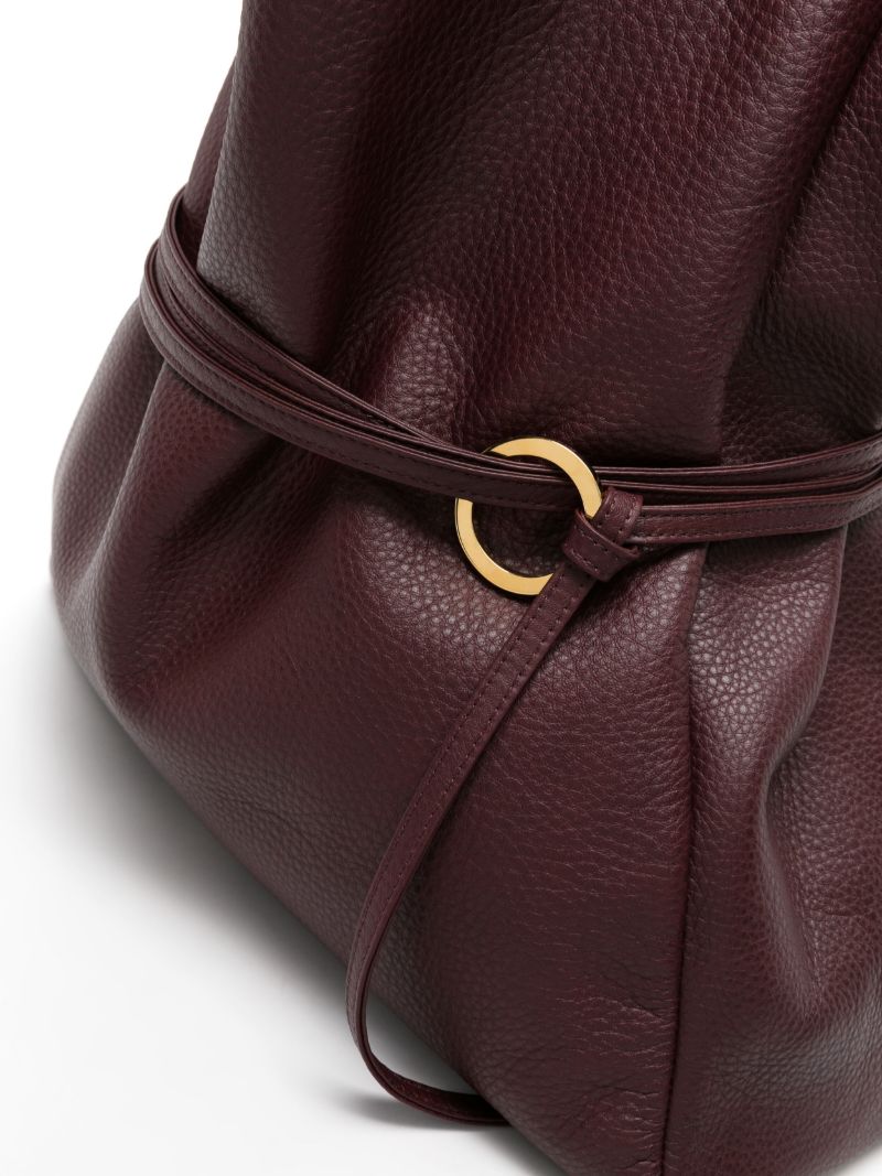 Red Anis Leather Tote Bag