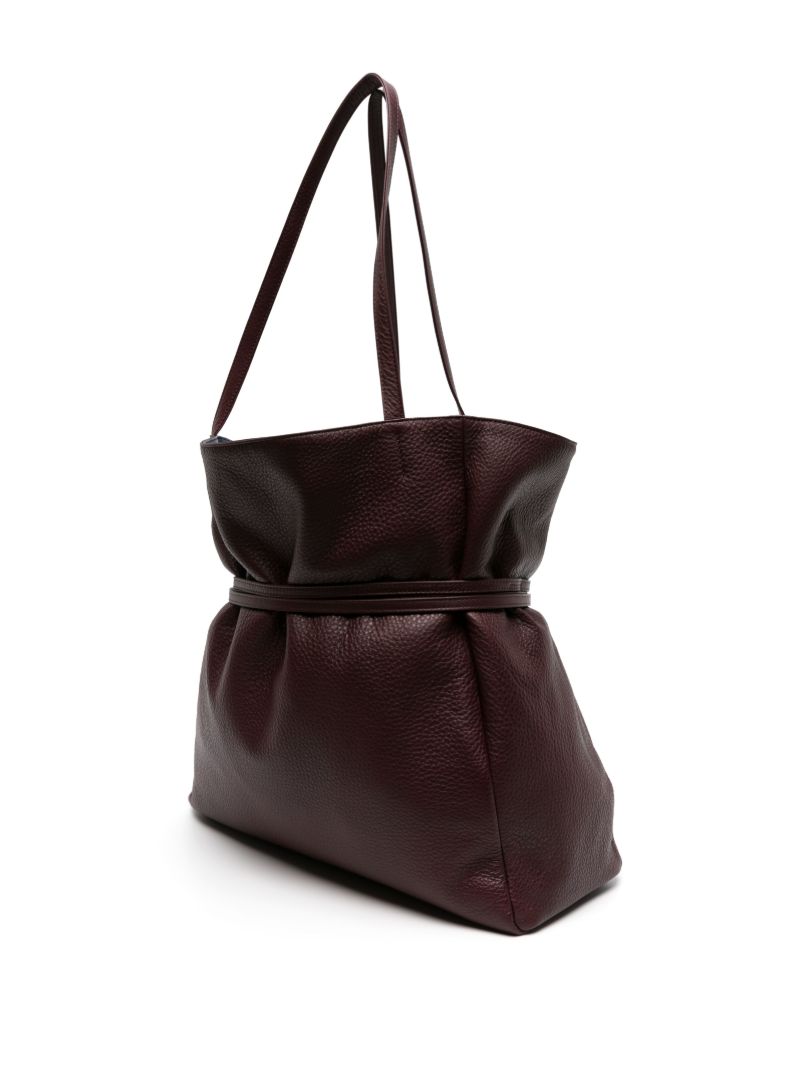 Red Anis Leather Tote Bag