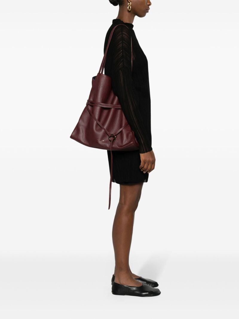 Red Anis Leather Tote Bag