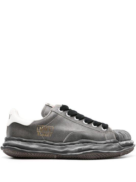 Black Blakey Vintage Leather Sneakers