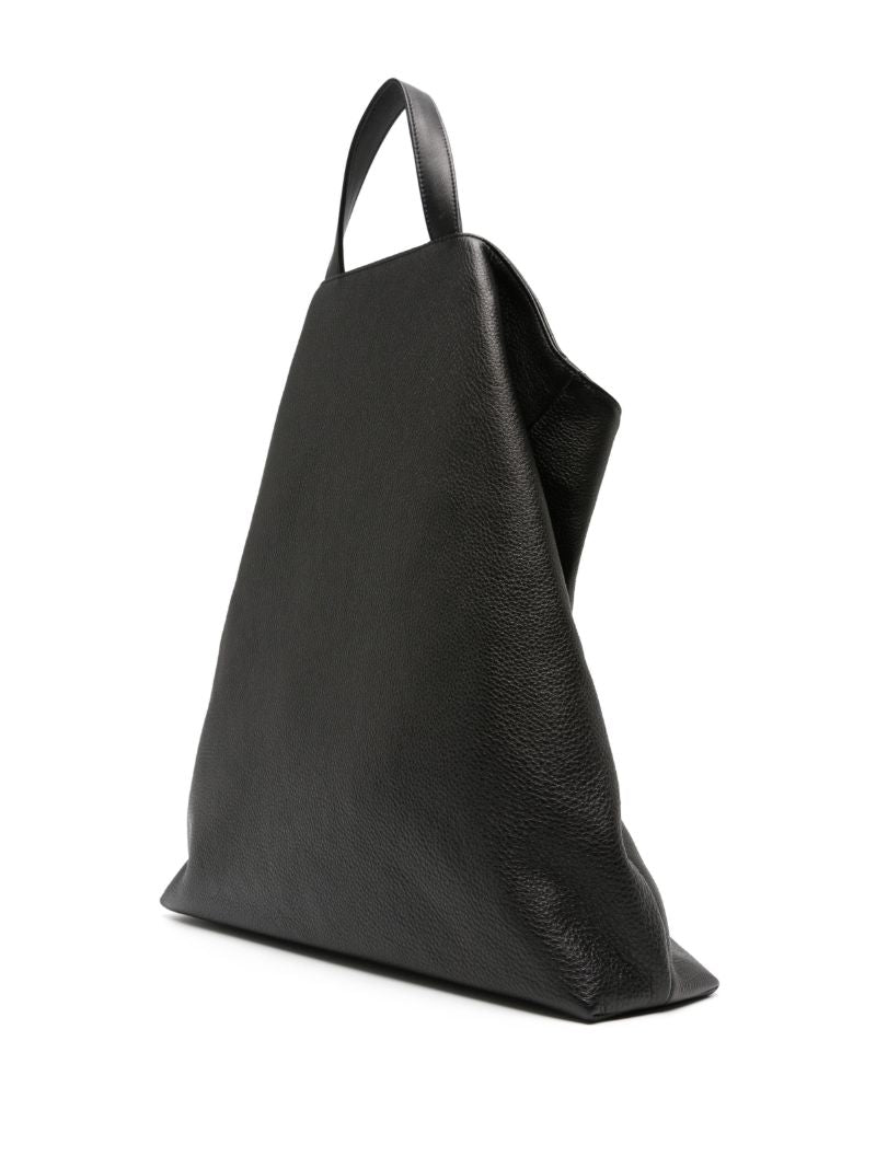 Black Fluke Leather Tote Bag