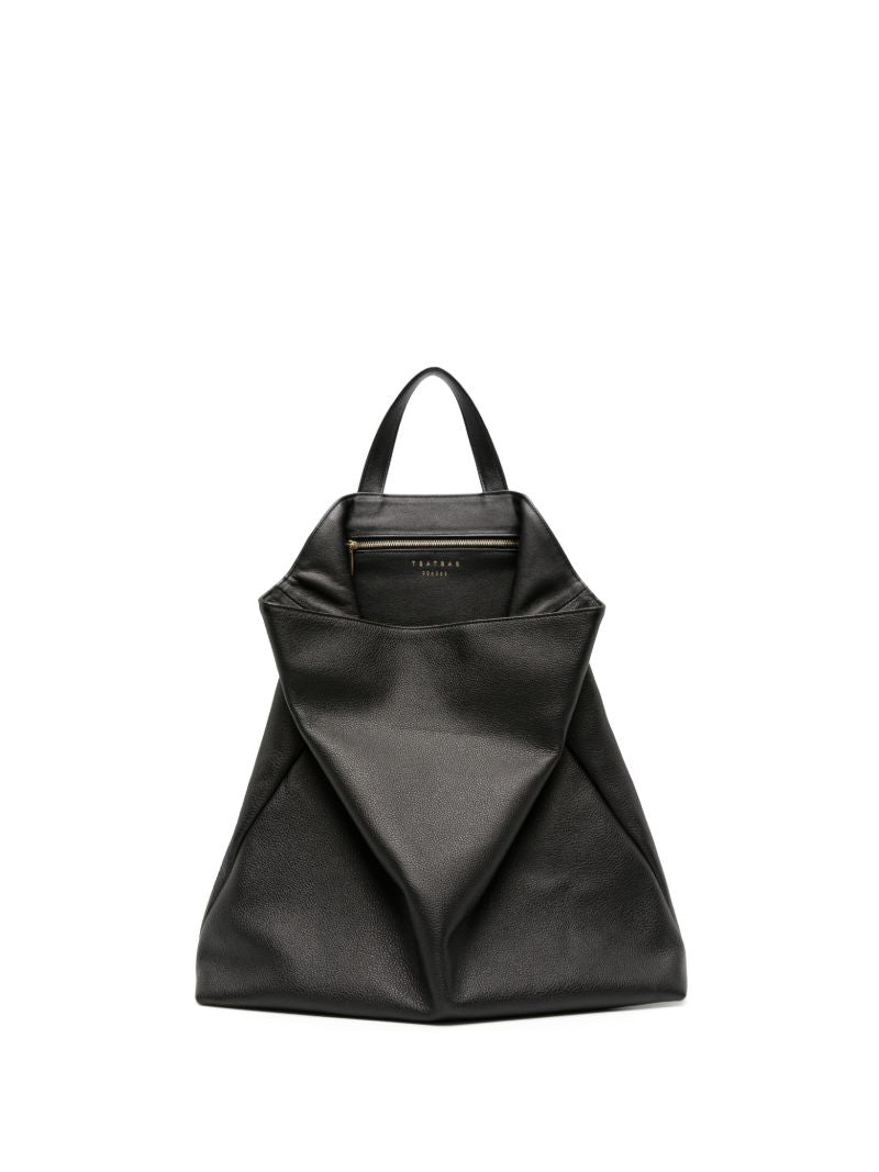 Black Fluke Leather Tote Bag