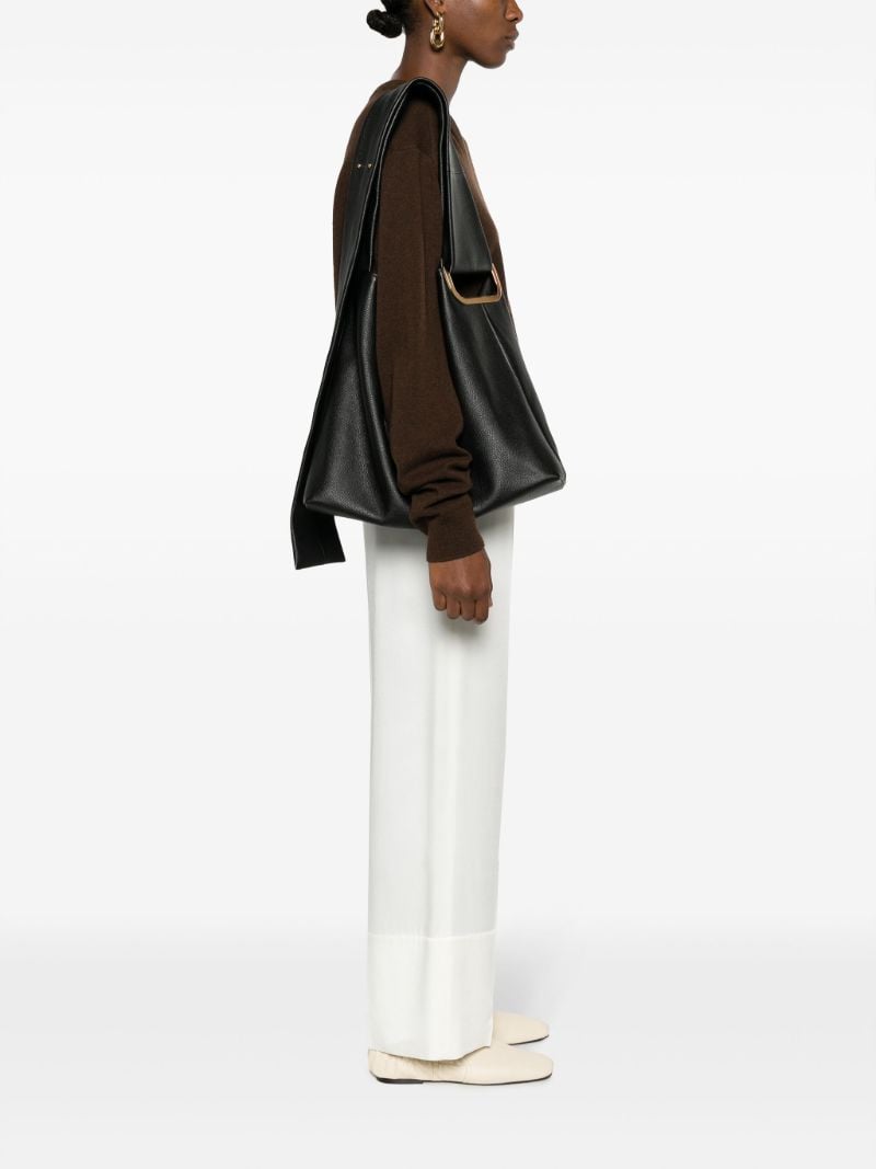 Black Shift Leather Tote Bag
