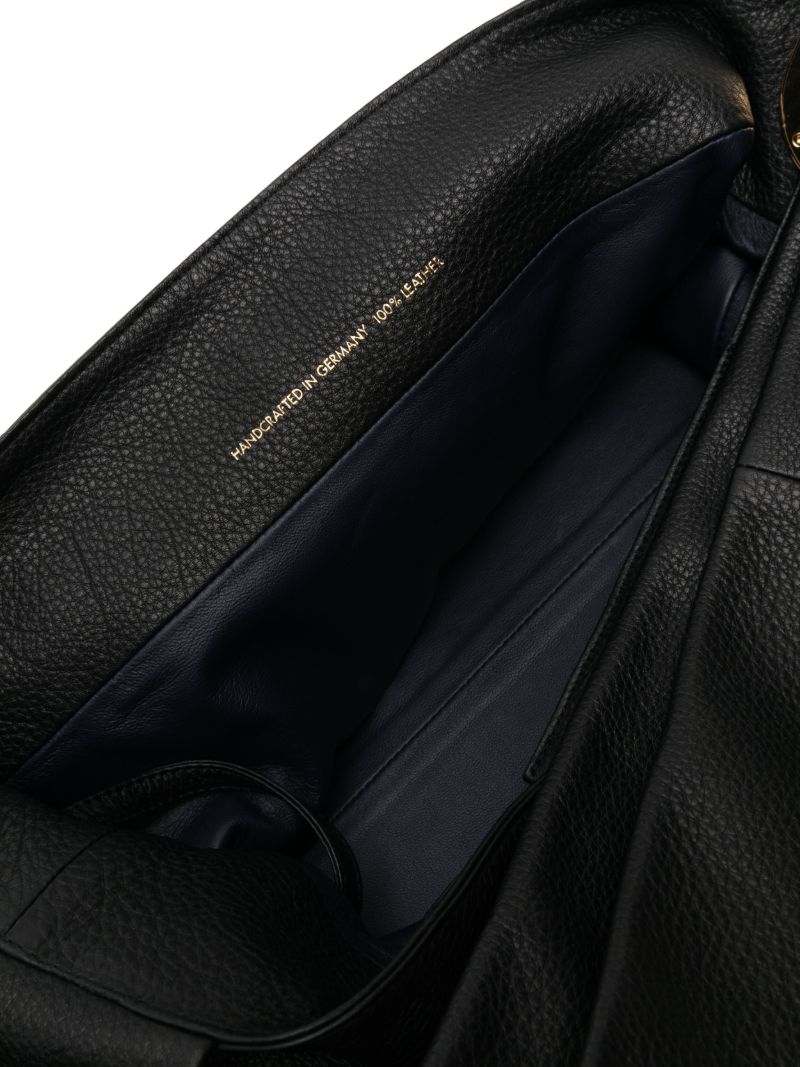 Black Shift Leather Tote Bag