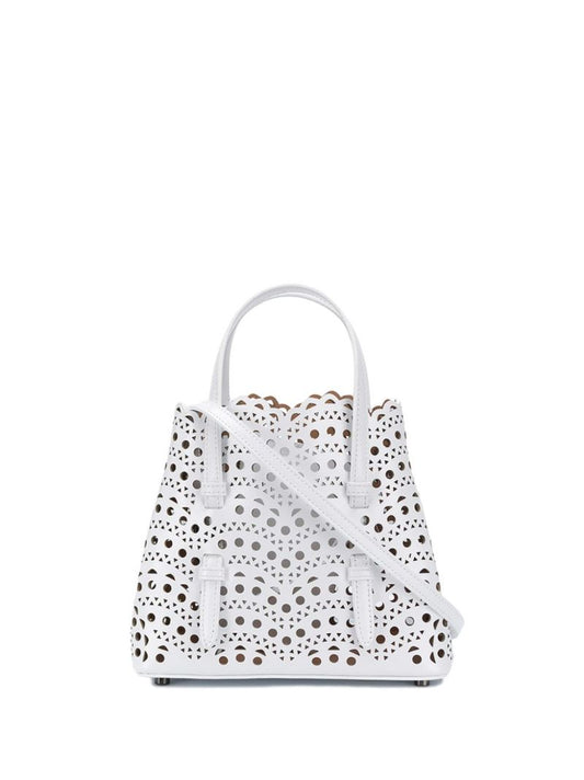 White Mina 20 Leather Tote Bag