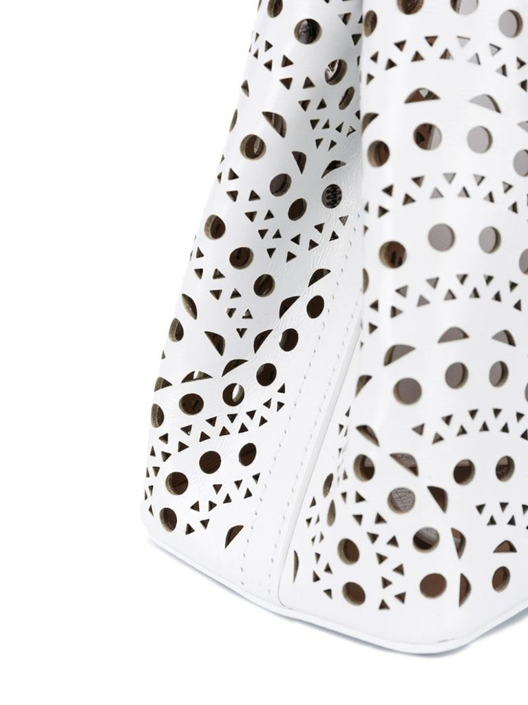 White Mina 20 Leather Tote Bag