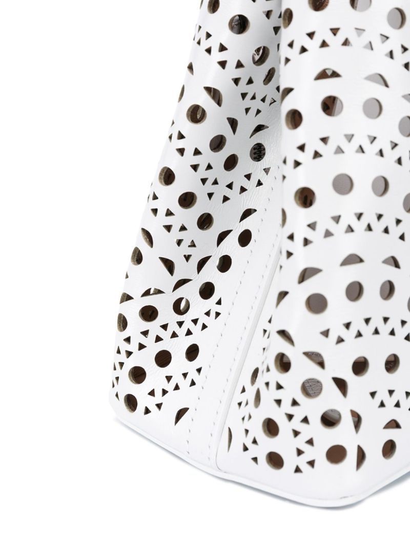 White Mina 20 Leather Tote Bag