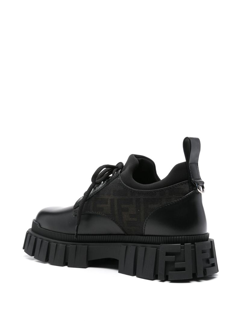 Black Fendi Force Lace-up Shoes