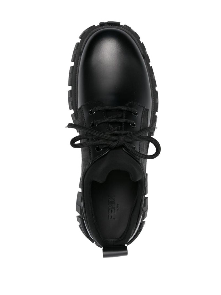 Black Fendi Force Lace-up Shoes