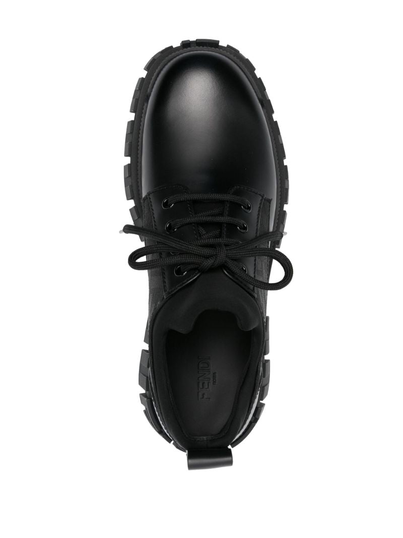 Black Fendi Force Lace-up Shoes