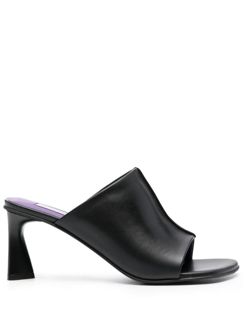 Black 75 Elsa Faux-leather Mules