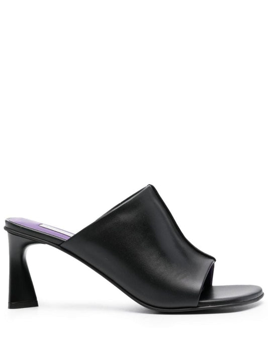 Black 75 Elsa Faux-leather Mules