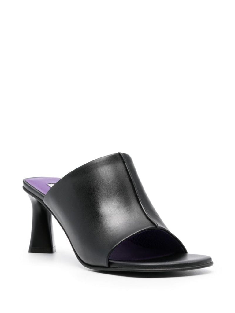 Black 75 Elsa Faux-leather Mules