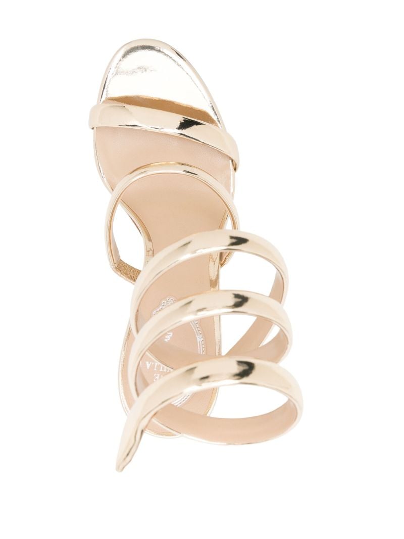 Gold-tone Cleo 105mm Leather Sandals
