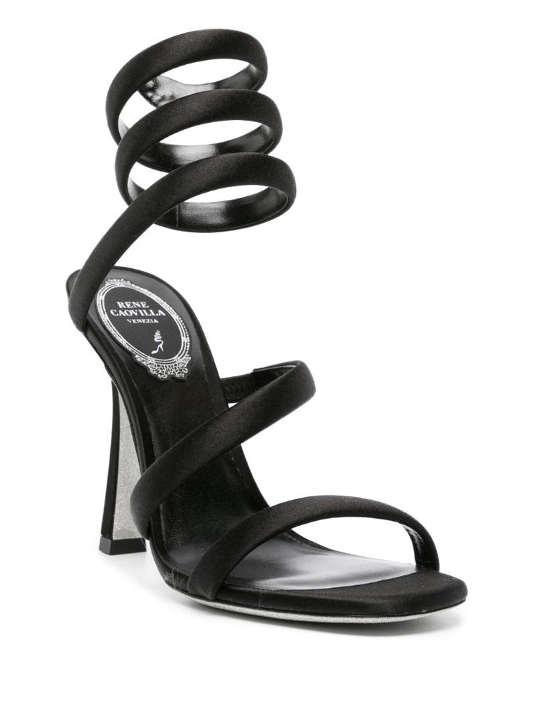 Black Cleo 105mm Leather Sandals