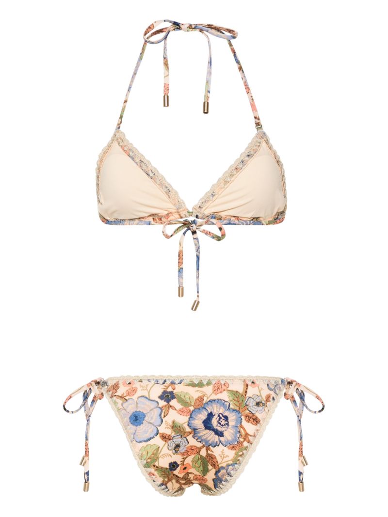 Multicolour Junie Crochet Trim Bikini Set