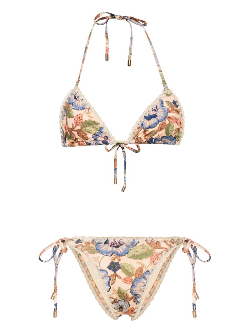 Multicolour Junie Crochet Trim Bikini Set