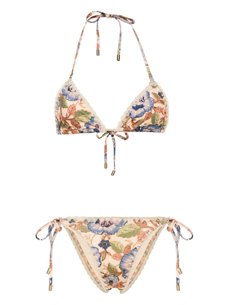 Multicolour Junie Crochet Trim Bikini Set