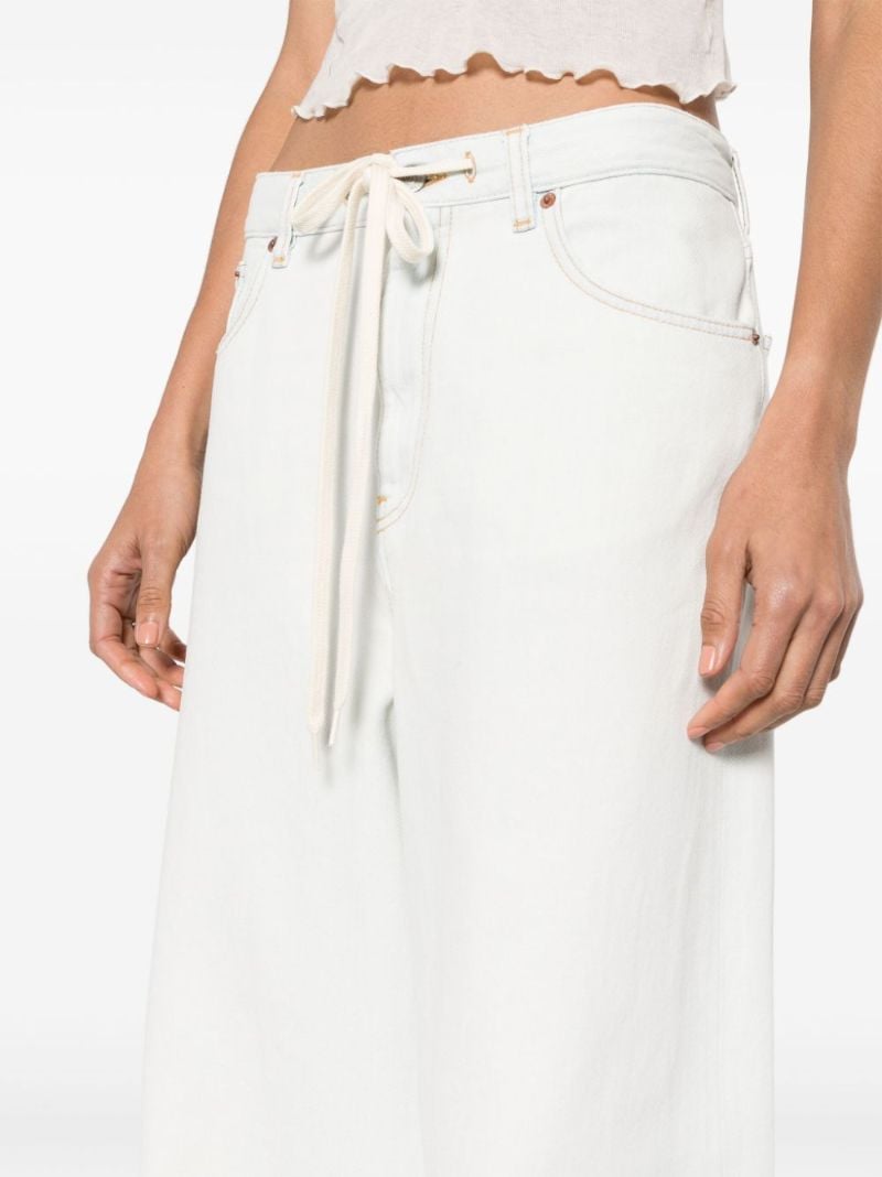 Blue Low-rise Wide-leg Jeans