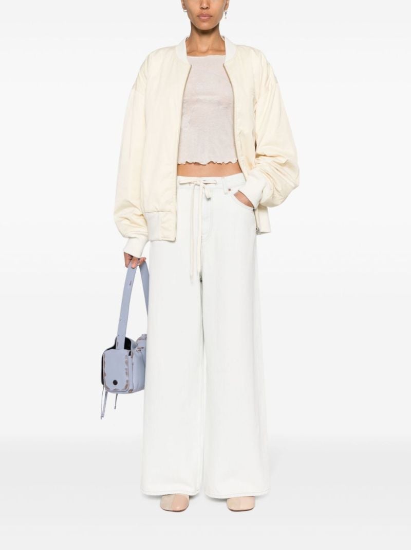 Blue Low-rise Wide-leg Jeans