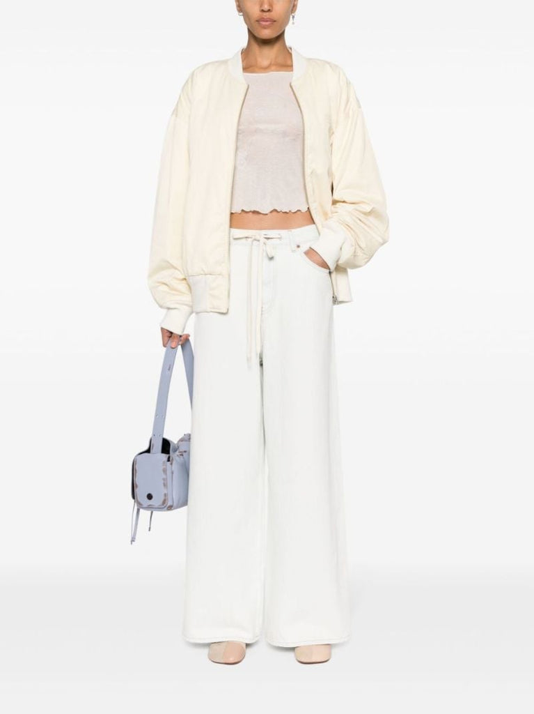 Blue Low-rise Wide-leg Jeans