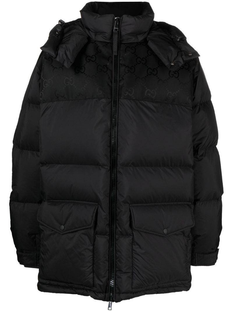Black Gg Supreme Puffer Jacket