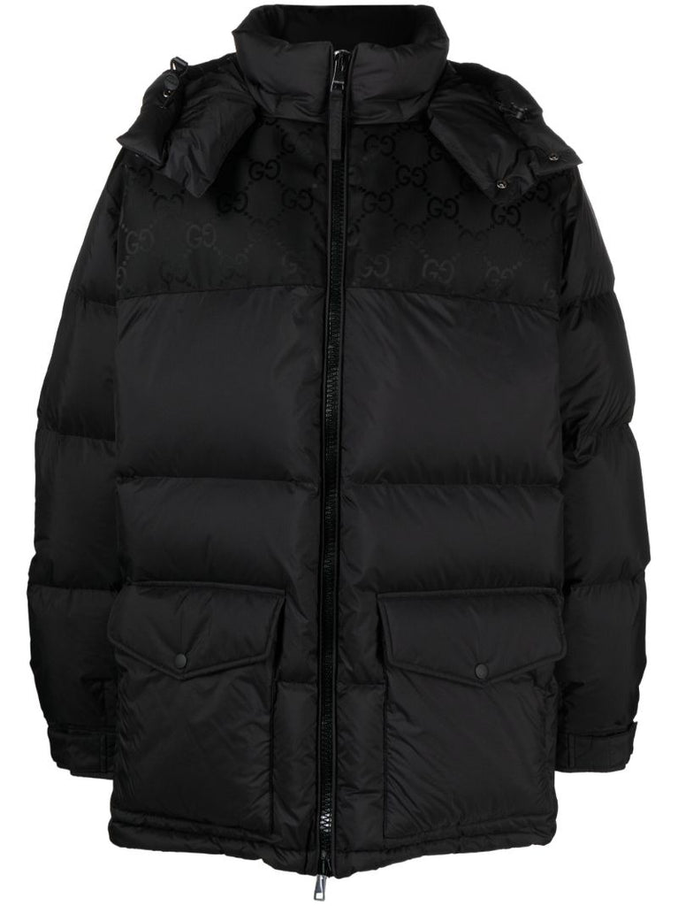 Black Gg Supreme Puffer Jacket