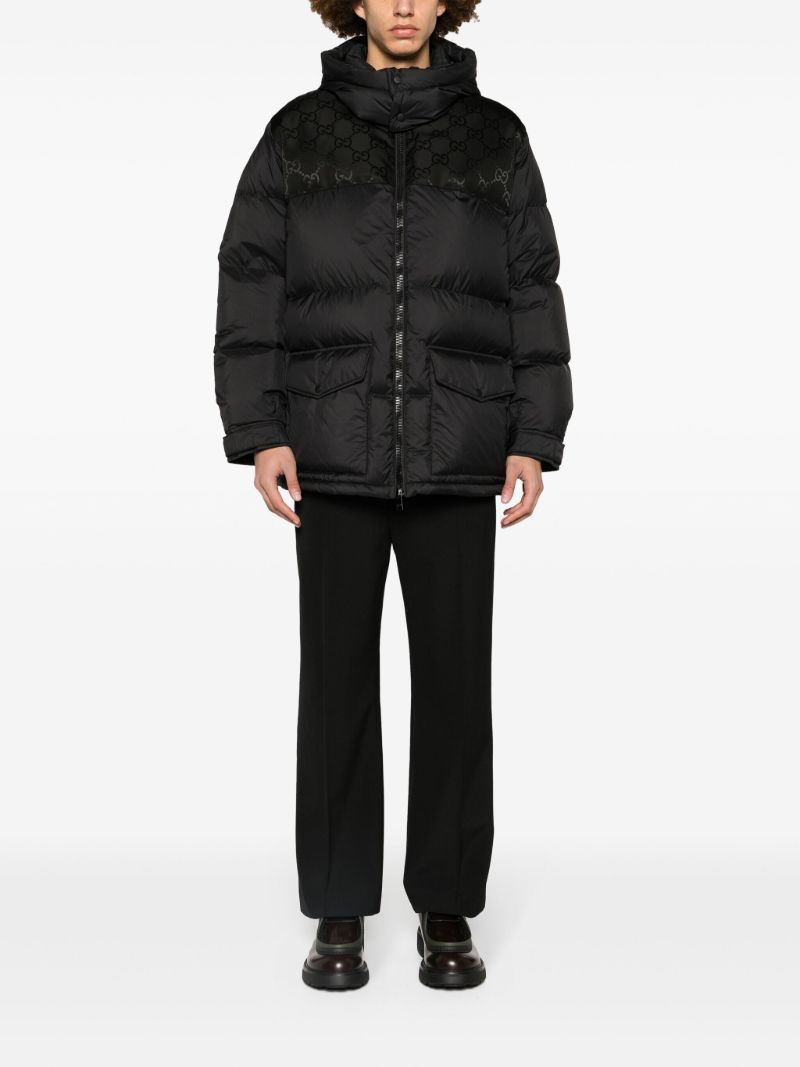 Black Gg Supreme Puffer Jacket