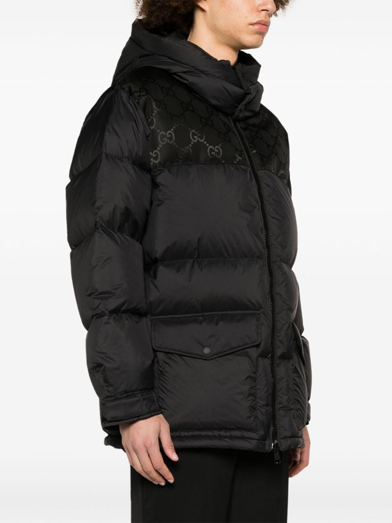 Black Gg Supreme Puffer Jacket