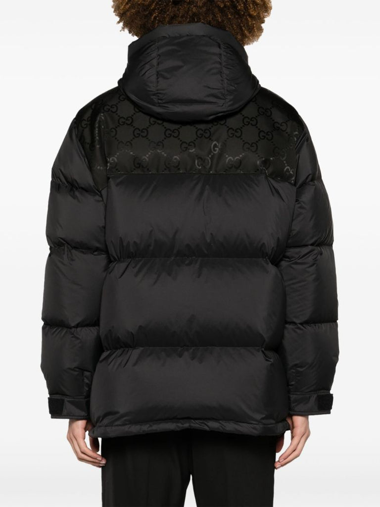 Black Gg Supreme Puffer Jacket
