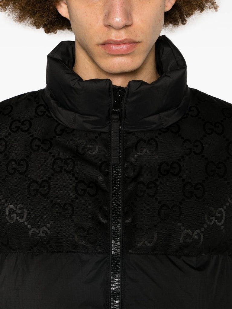 Black Gg Supreme Puffer Jacket