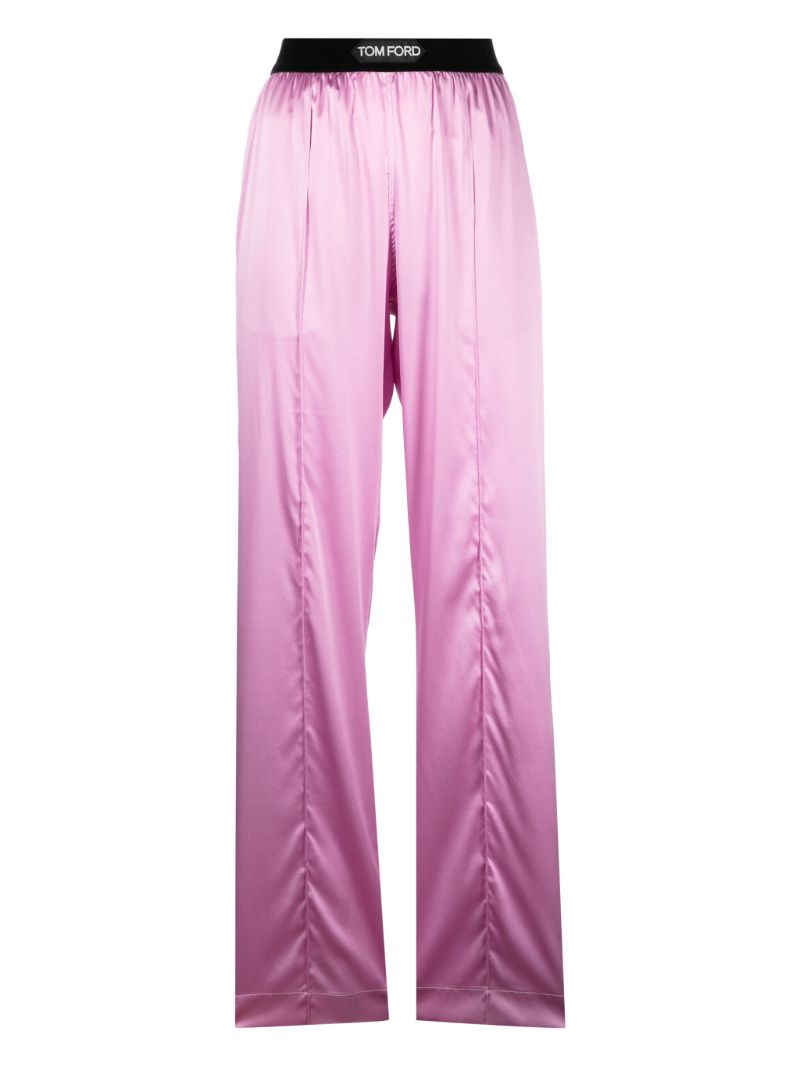 Pink Silk Pyjama Bottoms