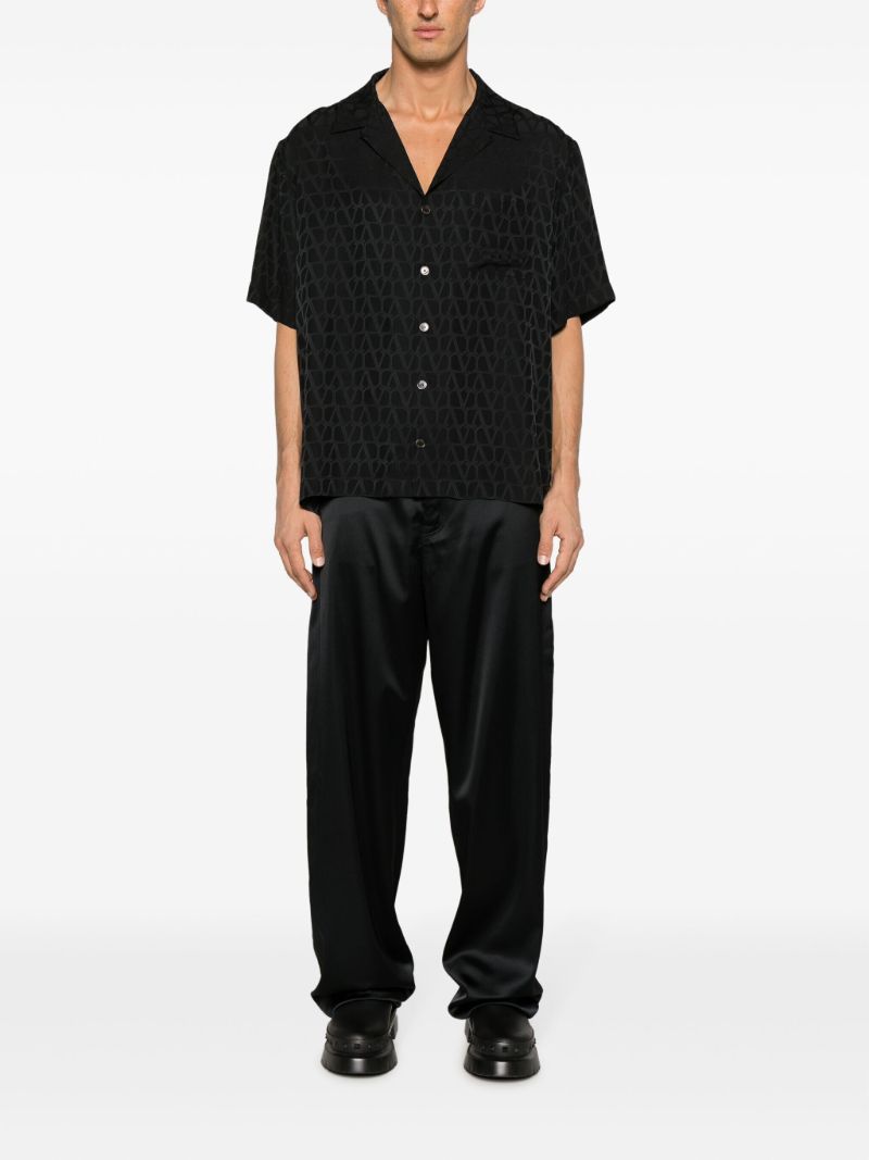 Black  Toile Iconographe-print Silk Shirt