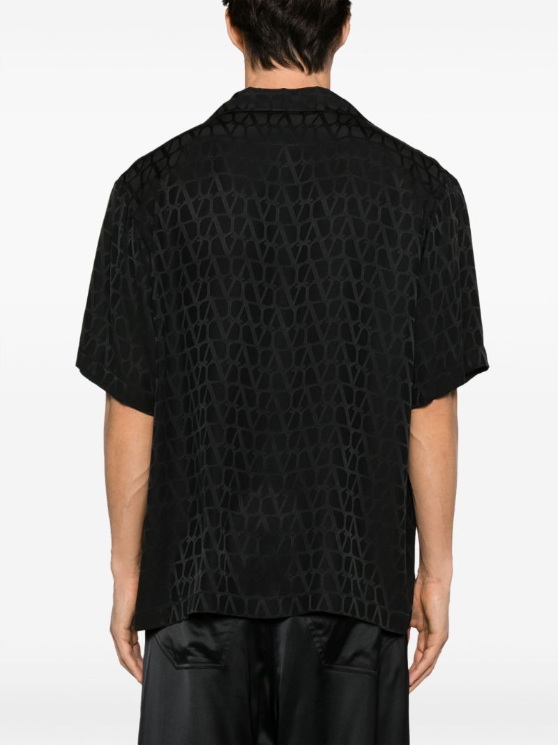 Black  Toile Iconographe-print Silk Shirt