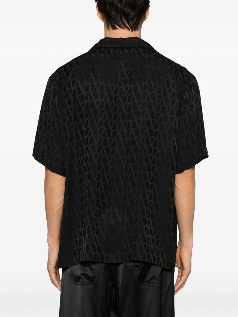 Black  Toile Iconographe-print Silk Shirt