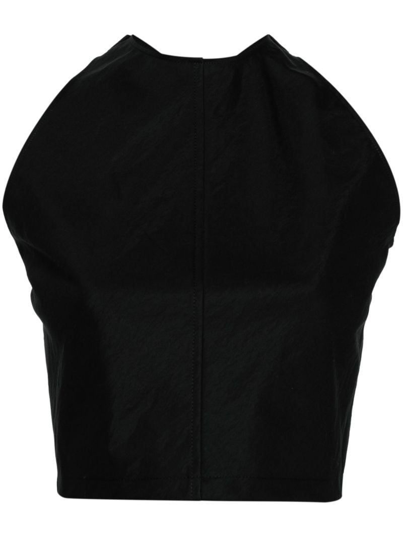 Black Back Crossover Straps Blouse